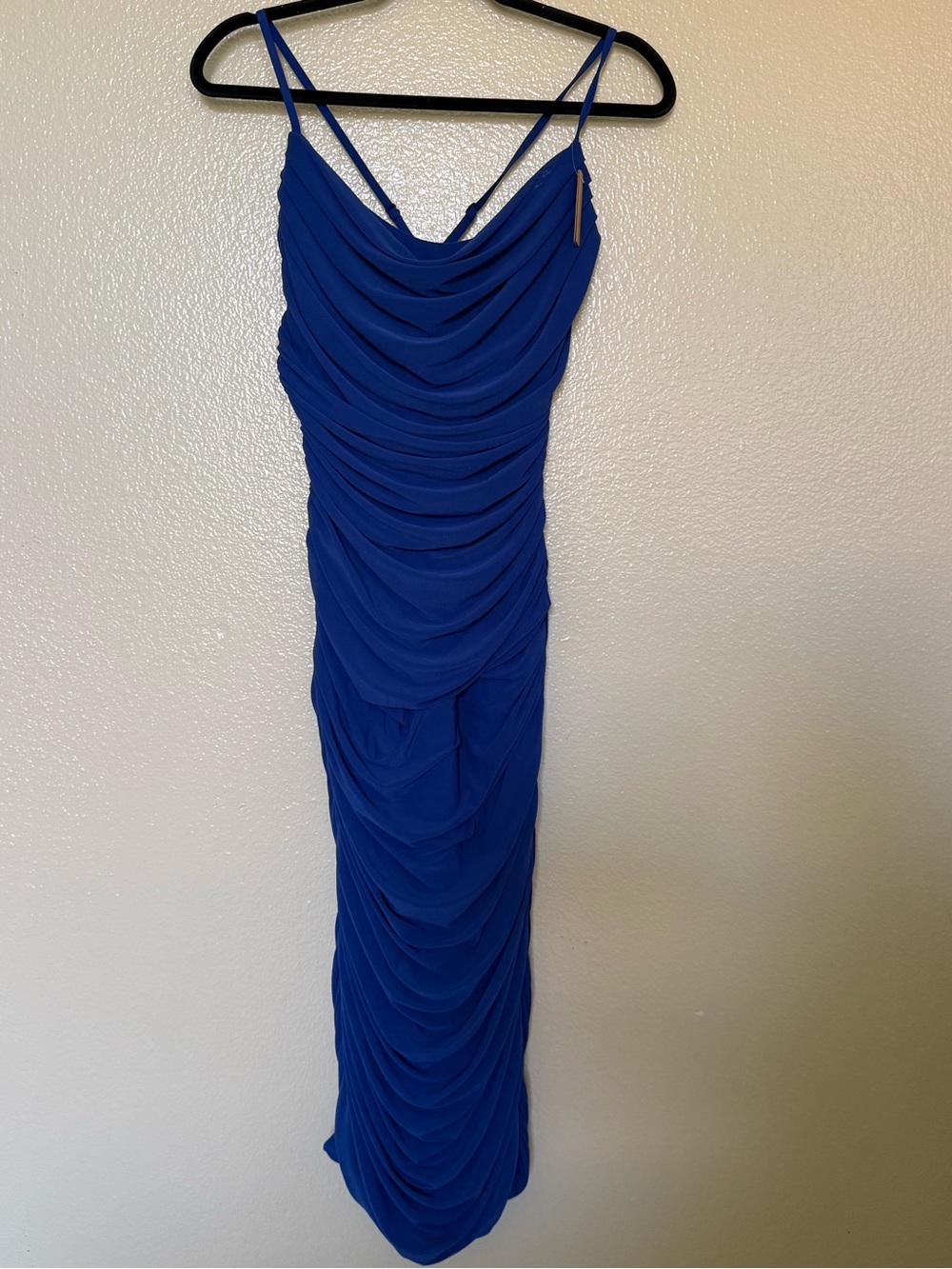 Shapellx Womens M Royal Blue Shapewear Bodycon Midi Dress Ruched Tummy Control - Picture 2 of 15